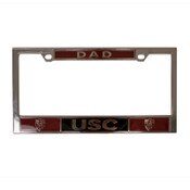 USC Trojans Chrome Shield Dad License Plate Frame